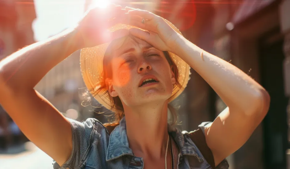 Die Hitze der Sonne trifft anders als ihre Strahlen